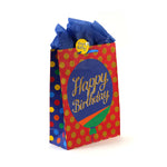 2Pk Extra Large Birthday Balloon Festivities Glitter Bag, 4 Designs