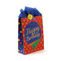 2Pk Extra Large Birthday Balloon Festivities Glitter Bag, 4 Designs