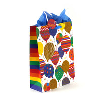 Extra Large Birthday Balloon Festivities Glitter Bag, 4 Designs