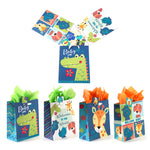 3Pk Large Baby Jungle Glitter Bag, 4 Designs