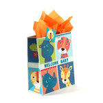 3Pk Large Baby Jungle Glitter Bag, 4 Designs