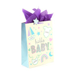 2Pk Extra Large Baby So Happy Glitter Bag, 4 Designs
