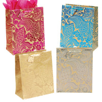 Large "Glamour" Color Embossed Hot Stamping On Brown Kraft Bag, 4 Designs