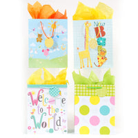 Extra Large Welcome To The World Matte Gift Bag With Glitter, 4 Designs