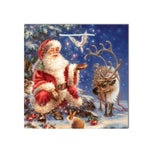 Square Large  Gifts For Santa On Matte With Glitter In Pdq, 4 Designs