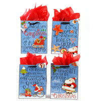 Large Good Wishes Holiday Pop Up Bag, 4 Designs