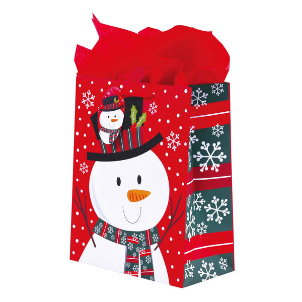 Christmas-Large Santa'S Ride Glitter Bag, 4 Designs