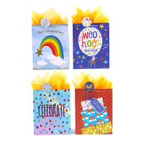 Large Birthday Rainbows Glitter Bag, 4 Designs