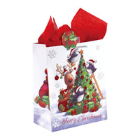 Large Christmas Cuddles Glitter Bag, 4 Designs