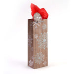 Bottle Christmas Woodgrain Glitter Bag, 4 Designs