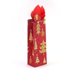 Bottle Christmas Woodgrain Glitter Bag, 4 Designs