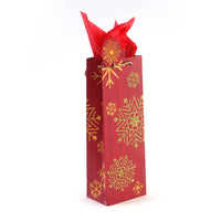 Bottle Christmas Woodgrain Glitter Bag, 4 Designs