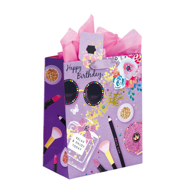 Large Birthday Bonanza Hot Stamp/Glitter Premium Plus Bag, 4 Designs