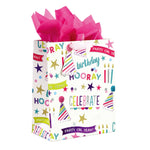 Large Hooray For Birthday Hot Stamp Premium Plus Bag, 4 Designs