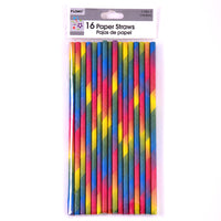 16Pk Ombre Paper Party Straws