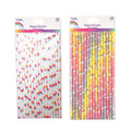 16Pk Unicorn Paper Party Straws, 2 Designs Assorted