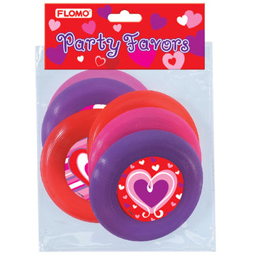 Valentine Plastic Frisbee, 6Pcs