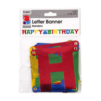 4.4' Foil Happy Birthday Letter Banner, 1 Style