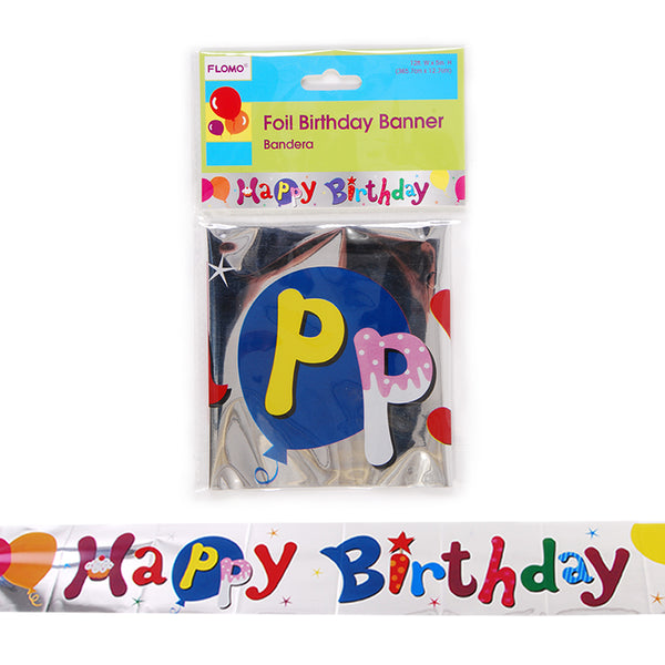 12'X5"W Pe Foil Happy Birthday Banner