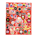 150Ct Happy Birthday Confetti  Printed Stickers