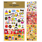 150Ct Happy Birthday Confetti  Printed Stickers