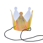 6Pk Holographic Gold Mini Crown
