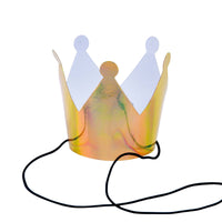 6Pk Holographic Gold Mini Crown