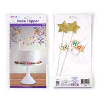 12" Happy Birthday White Banner Cake Topper