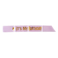 Unicorn Birthday Sash 62.5"L X 3.75"W Gold Hot Stamping