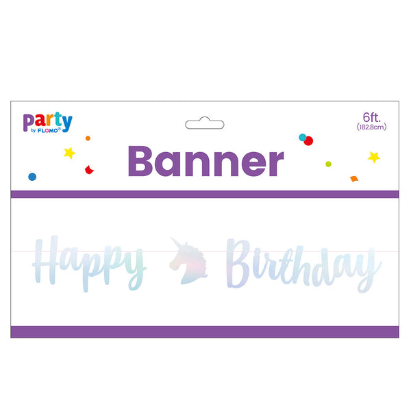 6Ft Birthday Unicorn Banner