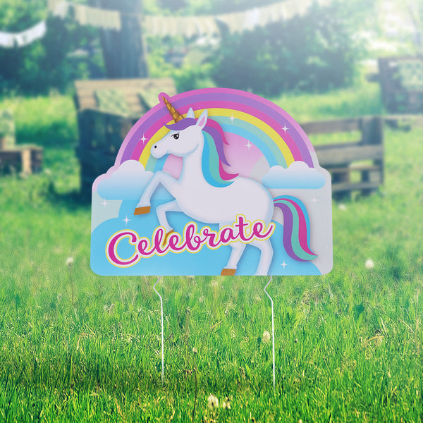 Unicorn Yard Sign 12" X 15"