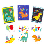 6Pcs Happy Birthday Dinosaur Party Tattoos W/5 Tattoos Per Box