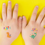 6Pcs Happy Birthday Dinosaur Party Tattoos W/5 Tattoos Per Box