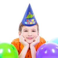 8Pk Happy Birthday Dinosaur Party Hat With Hot Stamp
