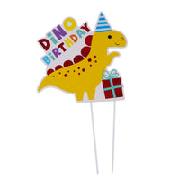 Dinosaur Party Cake Topper With Hot Stamp, 7" X 11"