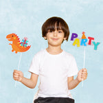 8Ct 12" Dinosaur Party Photo Props