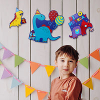 6Pk Dinosaur Party Cut Outs With Hot Stamp