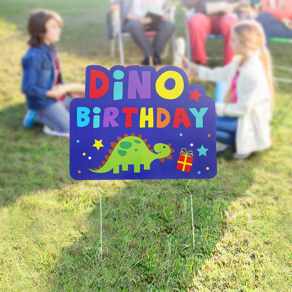 Dinosaur Party Yard Sign 12" X 15"