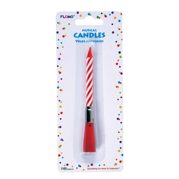 1Pk 3.125" Musical Candle, Asst Colors