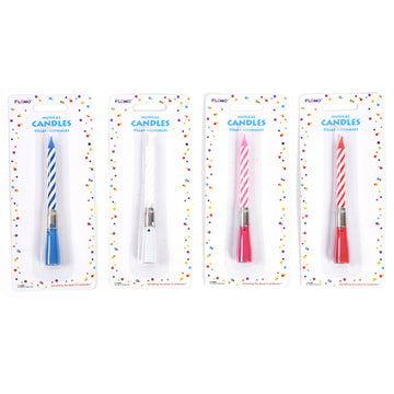 1Pk 3.125" Musical Candle, Asst Colors