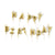 3.1" Happy Birthday Pick Candles, Gold Metallic