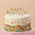 3.1" Happy Birthday Pick Candles, Gold Metallic