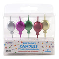 3.1" 5Pcs Birthday Balloon Pick Candles
