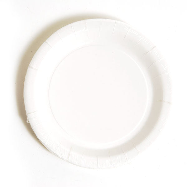 9" White Plate, 8Pcs/Pack
