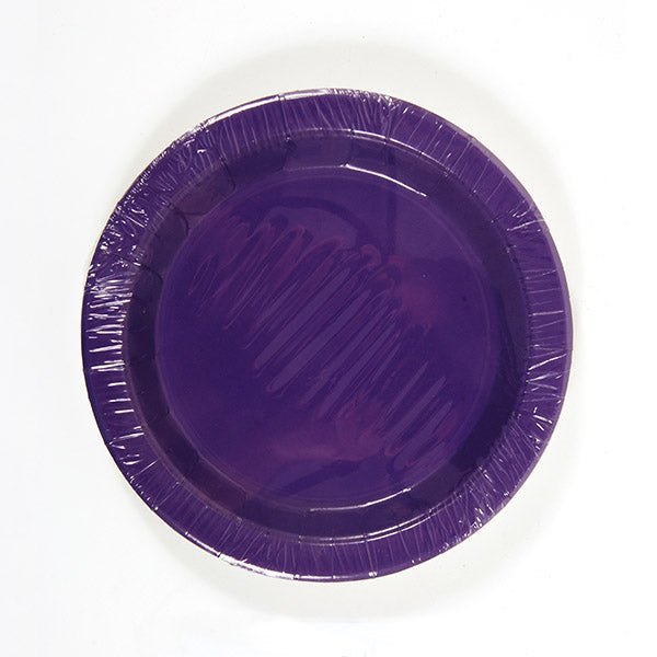 9" Dark Purple Plate, 8Pcs/Pack