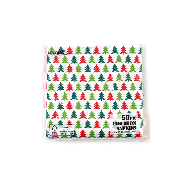 50Pk Graphic Trees Luncheon Napkins, 13"X13"