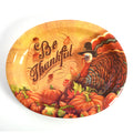 Thanksgiving-6Pcs Harvest Oval Plate, 12.25" X 10"