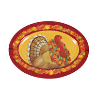 18" Oval Serving Dish For Turkey/Pumpkin, 2 Designs