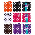 2Pk Medium Classic Dots On Matte With Chiffon Satin Handle, 6 Designs