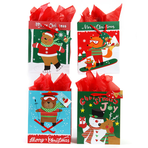 Large Woodsy Christmas Bag, 4 Designs